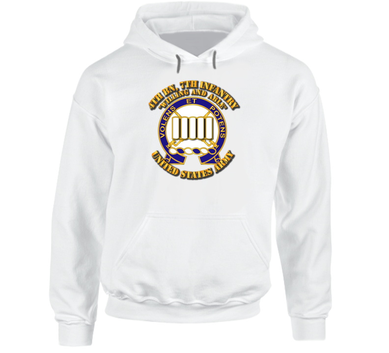 Army - 4th Bn, 7th Infantry - Willing And Able Hoodie