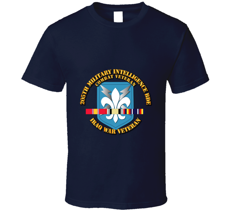 Army - 205th Mi Bde - Iraq Vet W Svc Ribbons T Shirt