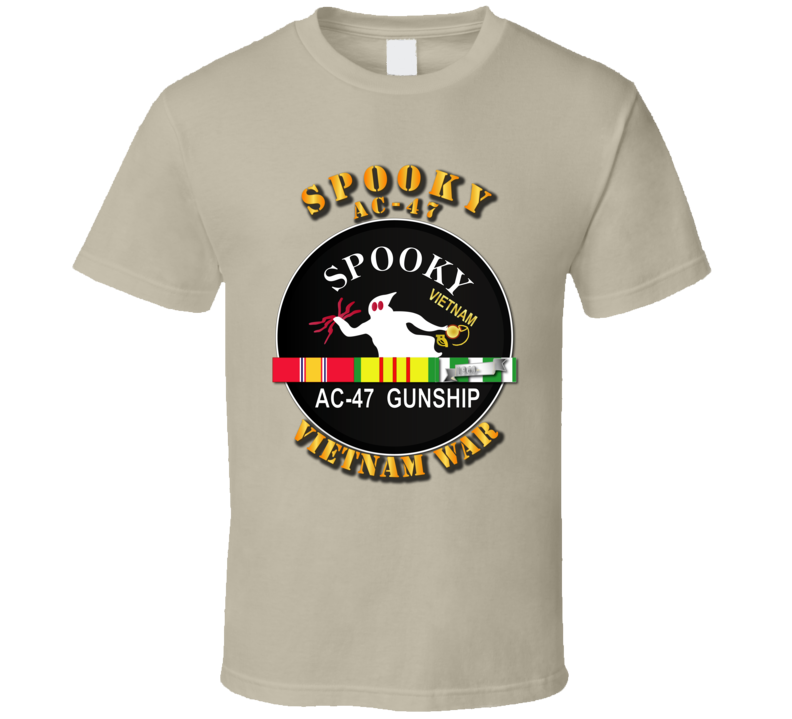 Army - Spooky Ac - 47 - Vietnam War W Svc Ribbons T-shirt
