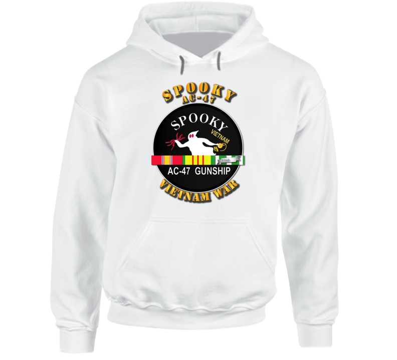 Army - Spooky Ac - 47 - Vietnam War W Svc Ribbons Hoodie
