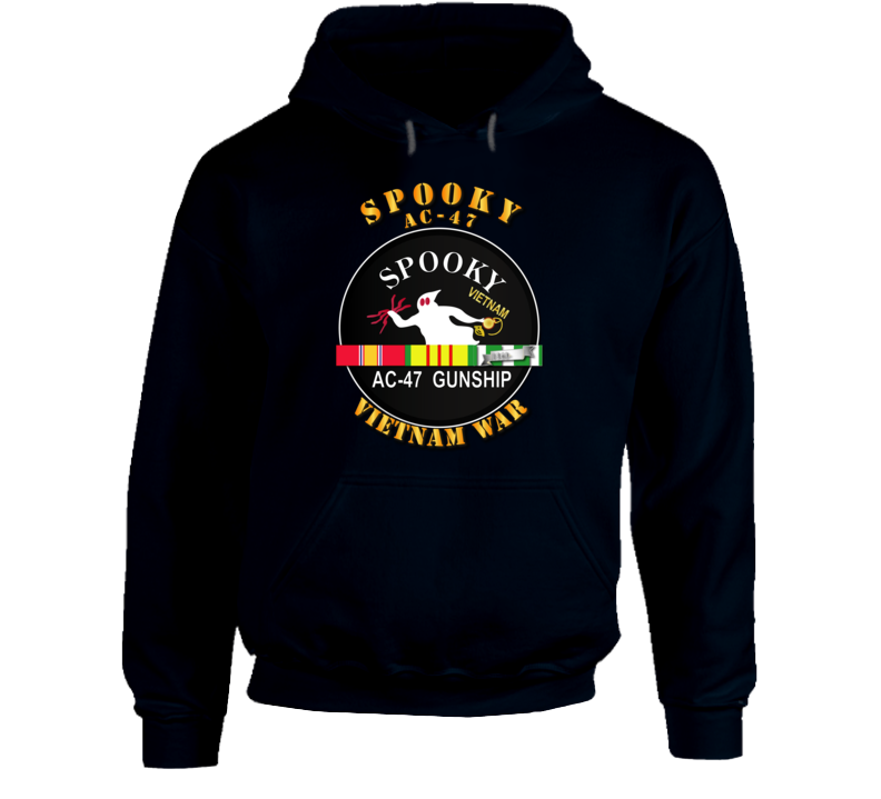 Army - Spooky Ac - 47 - Vietnam War W Svc Ribbons Hoodie