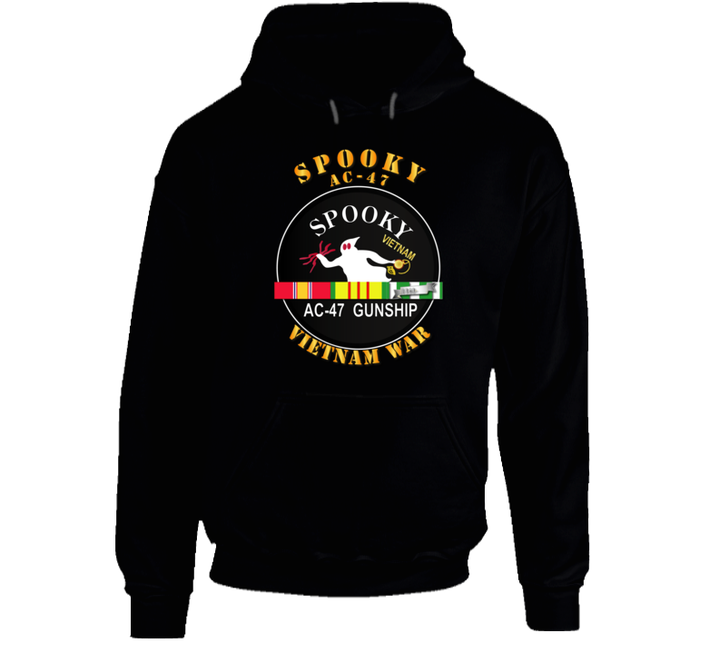 Army - Spooky Ac - 47 - Vietnam War W Svc Ribbons Hoodie