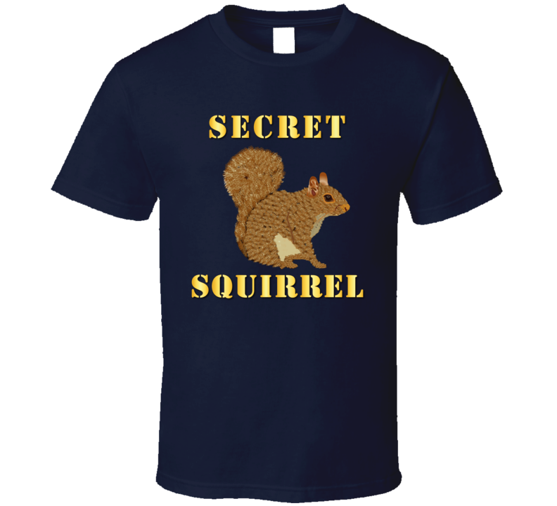 Emblem - Secret Squirrel With Text T Shirt