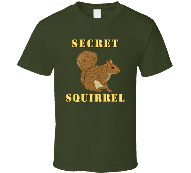 Emblem - Secret Squirrel With Text T Shirt