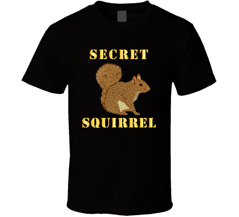 Emblem - Secret Squirrel With Text T Shirt