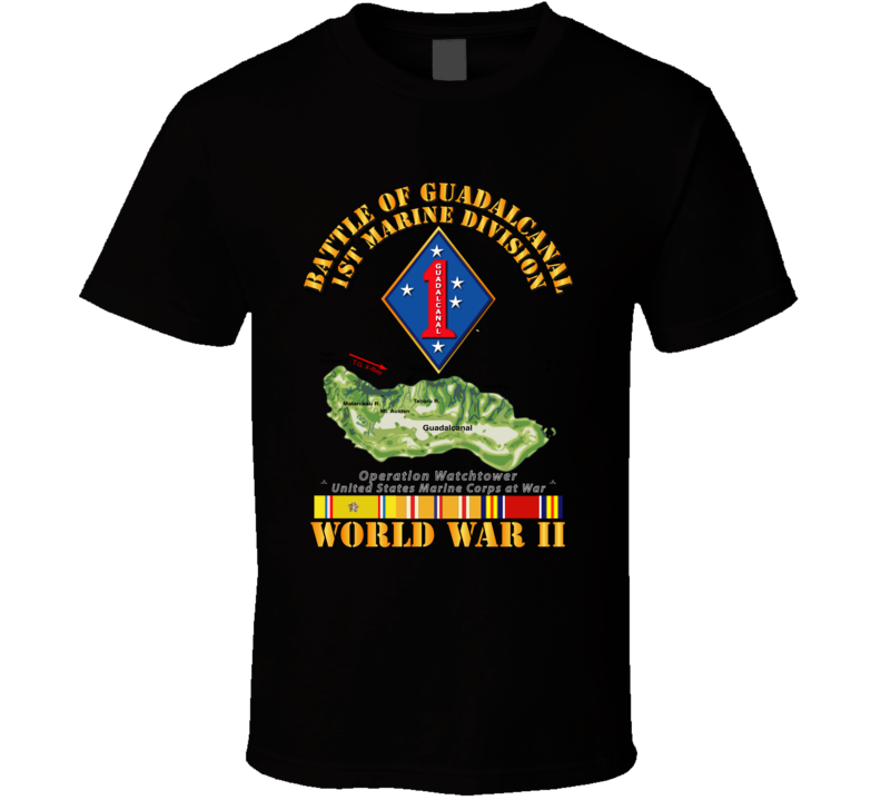 Usmc - 1st Mardiv - Wwii - Guadalcanal T Shirt