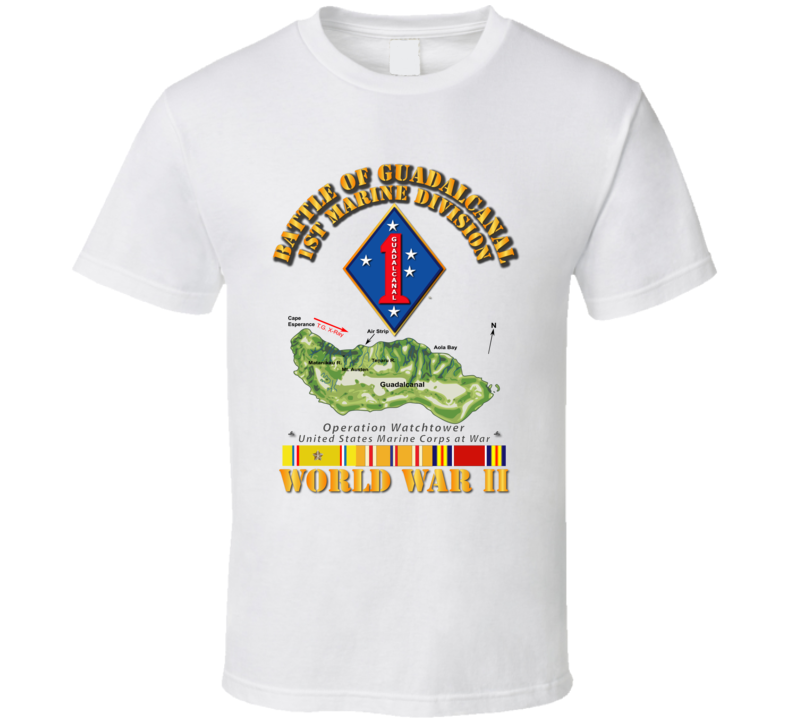 Usmc - 1st Mardiv - Wwii - Guadalcanal T Shirt