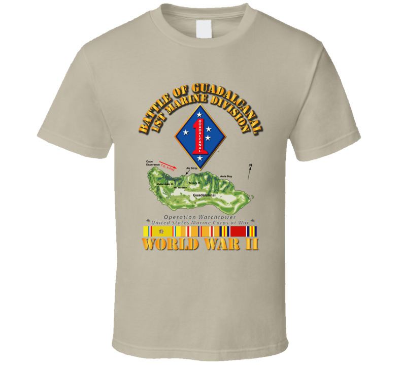 Usmc - 1st Mardiv - Wwii - Guadalcanal T Shirt