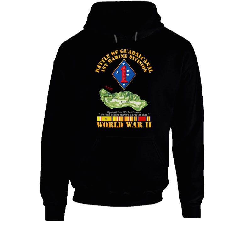 Usmc - 1st Mardiv - Wwii - Guadalcanal Hoodie
