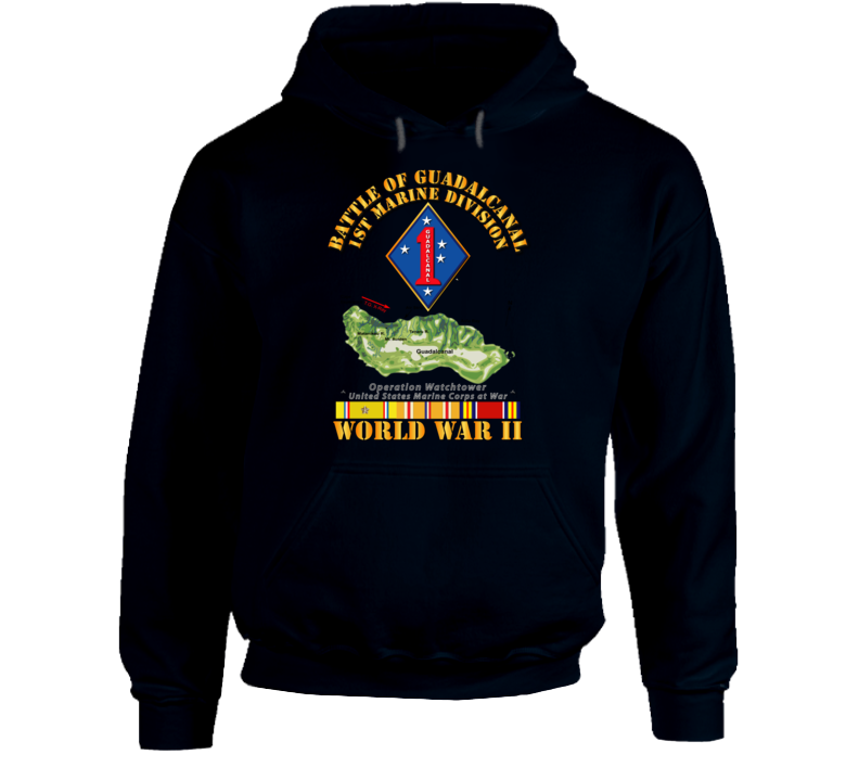 Usmc - 1st Mardiv - Wwii - Guadalcanal Hoodie