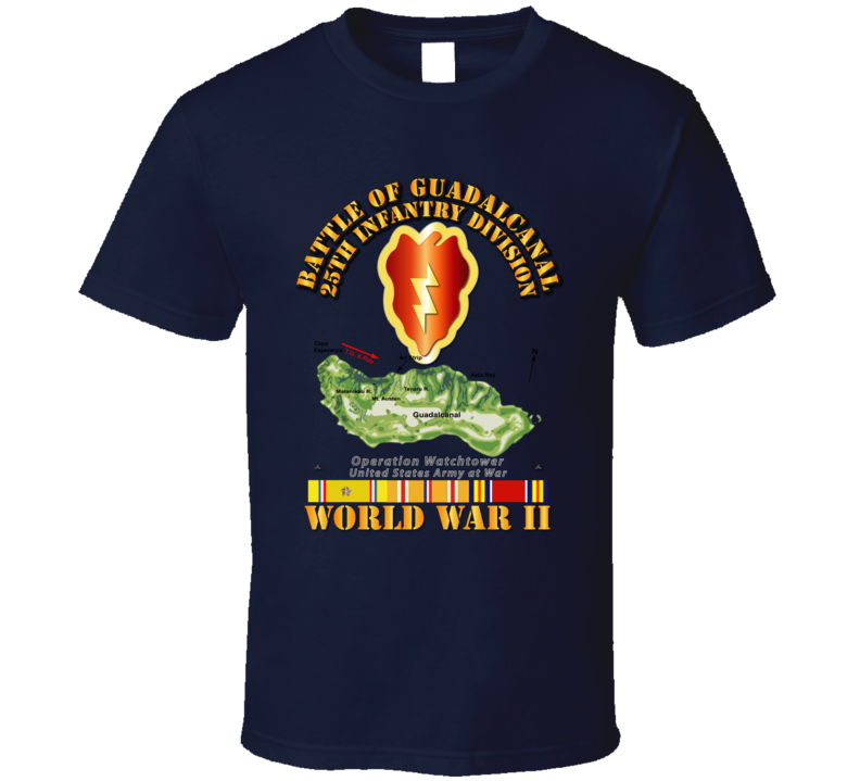 Army - 25th Infantry Division - Wwii - Guadalcanal T-shirt