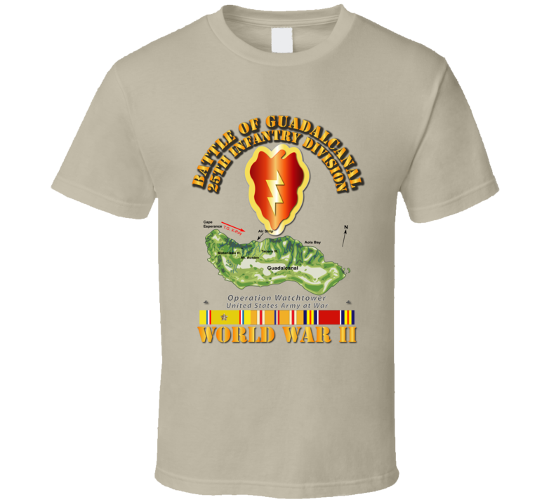 Army - 25th Infantry Division - Wwii - Guadalcanal T-shirt