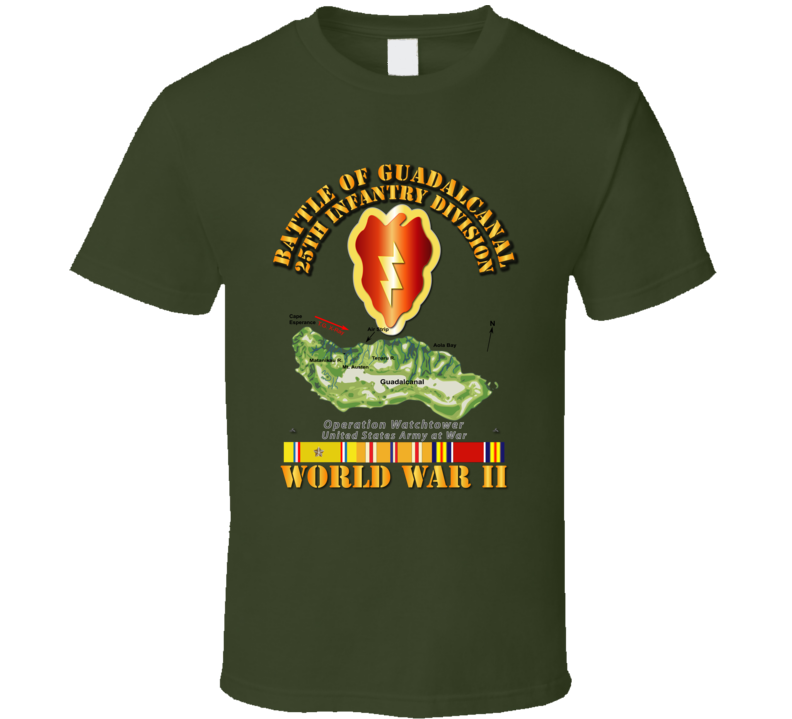 Army - 25th Infantry Division - Wwii - Guadalcanal T-shirt