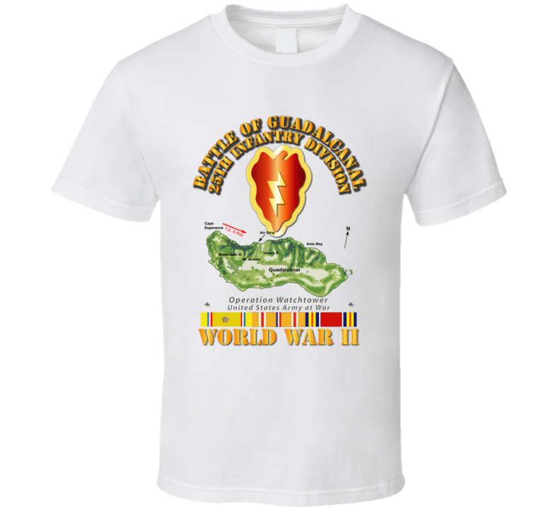 Army - 25th Infantry Division - Wwii - Guadalcanal T-shirt