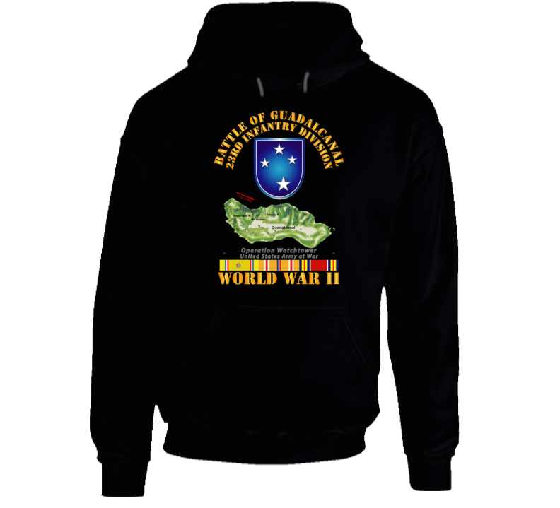 Army - 23rd Infantry Division - Wwii - Guadalcanal Hoodie