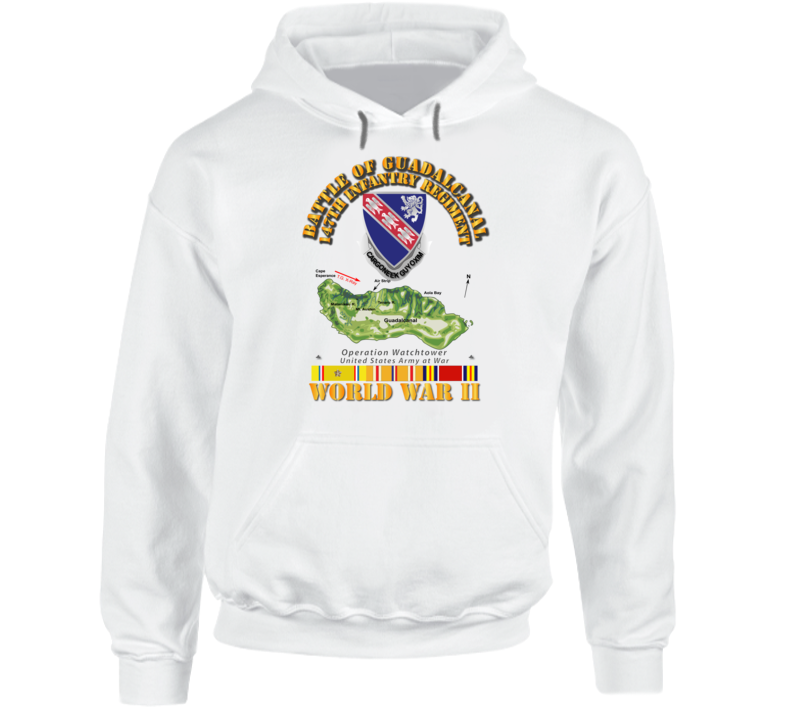 Army - 147th Infantry Regimen - Wwii - Guadalcanal Hoodie