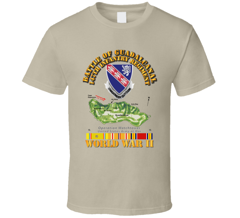 Army - 147th Infantry Regimen - Wwii - Guadalcanal T-shirt