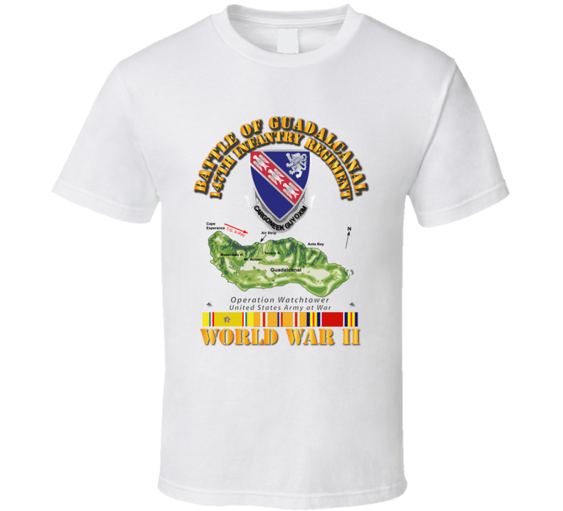 Army - 147th Infantry Regimen - Wwii - Guadalcanal T-shirt