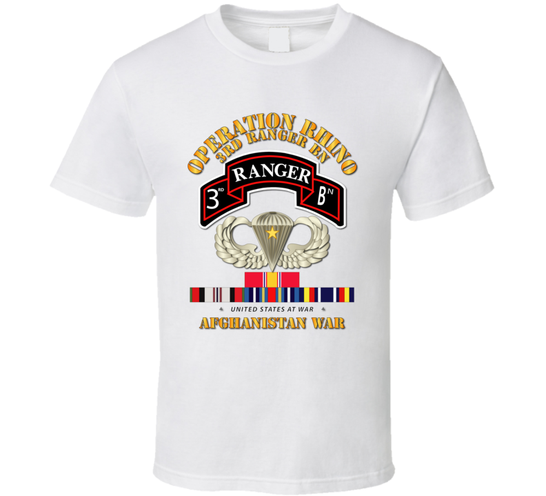 Sof - Operation Rhino - Afghanistan - 3rd Ranger Bn W Svc - T-shirt