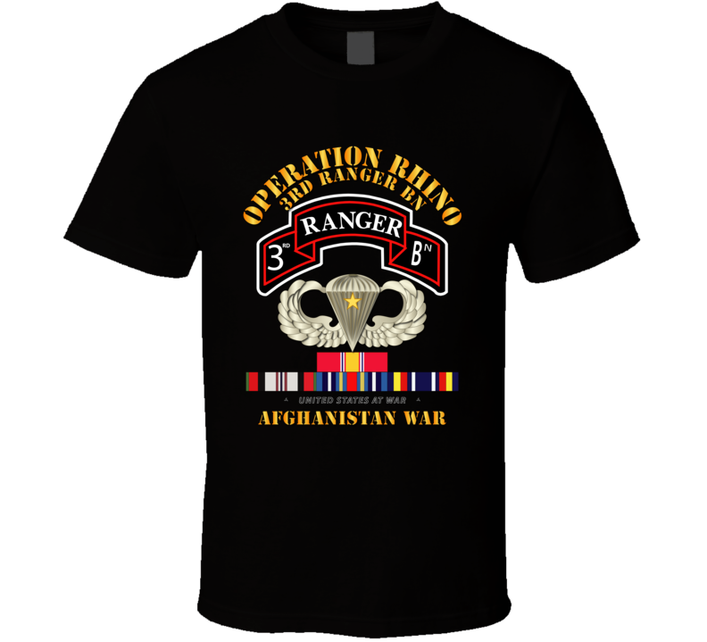 Sof - Operation Rhino - Afghanistan - 3rd Ranger Bn W Svc - T-shirt