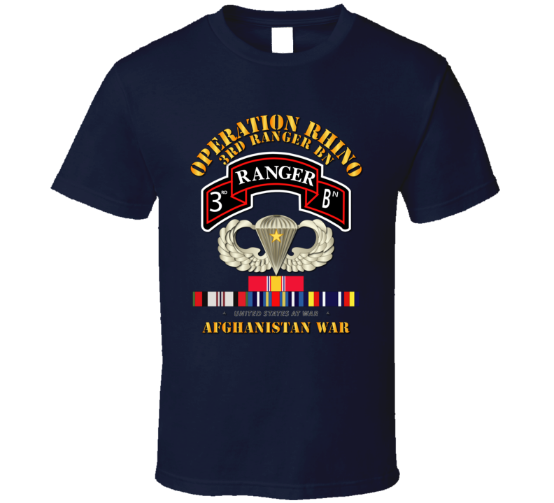 Sof - Operation Rhino - Afghanistan - 3rd Ranger Bn W Svc - T-shirt