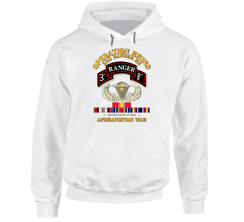 Sof - Operation Rhino - Afghanistan - 3rd Ranger Bn W Svc - Hoodie