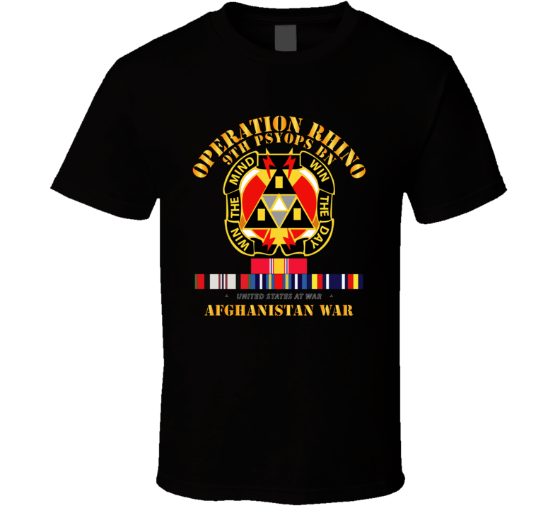 Sof - Operation Rhino - Afghanistan - 9th Psyops Bn W Svc - T-shirt