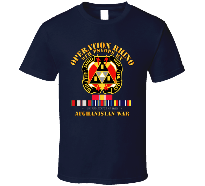 Sof - Operation Rhino - Afghanistan - 9th Psyops Bn W Svc - T-shirt