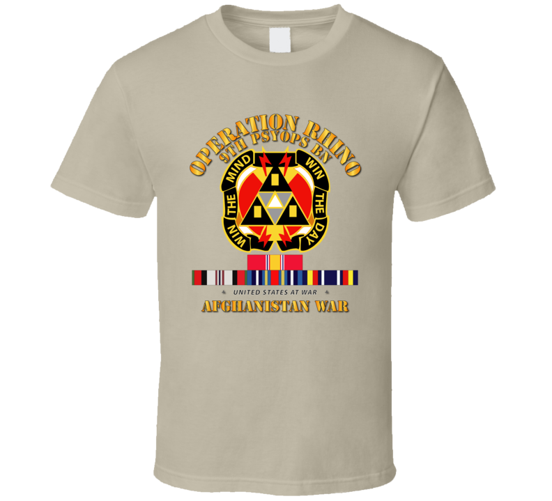 Sof - Operation Rhino - Afghanistan - 9th Psyops Bn W Svc - T-shirt