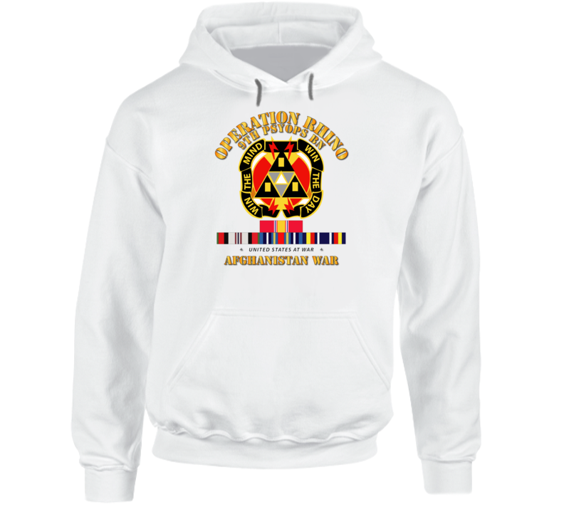 Sof - Operation Rhino - Afghanistan - 9th Psyops Bn W Svc - Hoodie