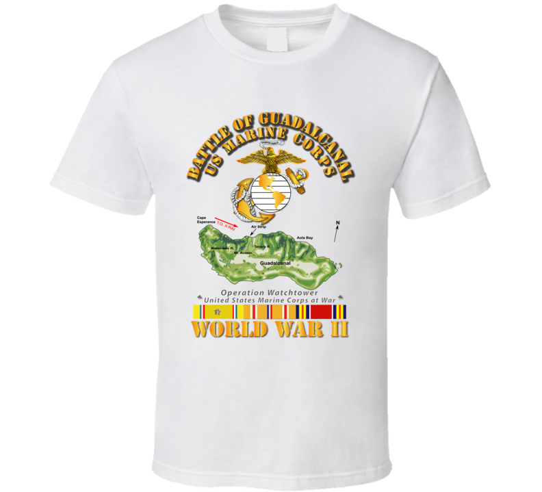 Usmc - Us Marine Corps - Wwii - Guadalcanal T- Shirt