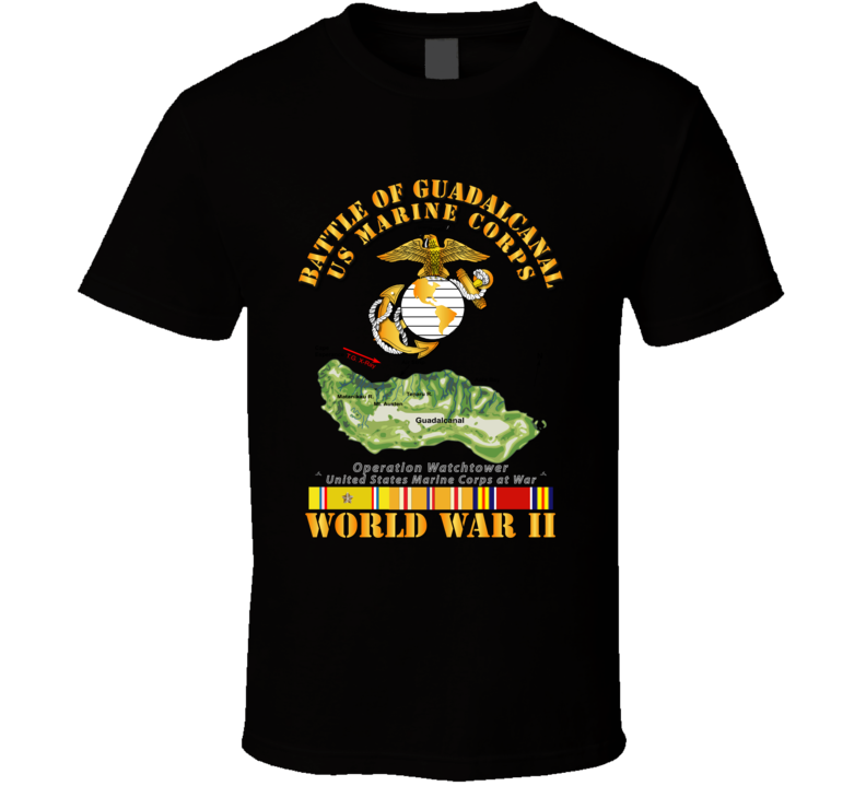 Usmc - Us Marine Corps - Wwii - Guadalcanal T- Shirt