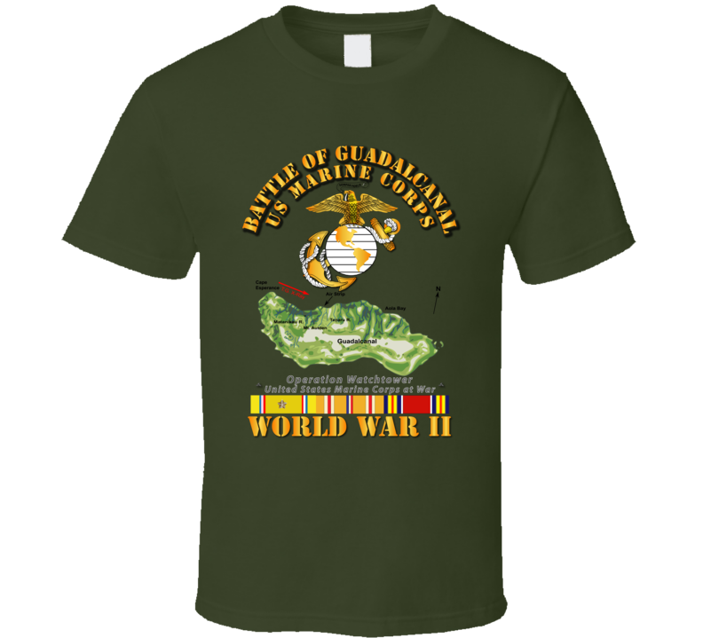 Usmc - Us Marine Corps - Wwii - Guadalcanal T- Shirt