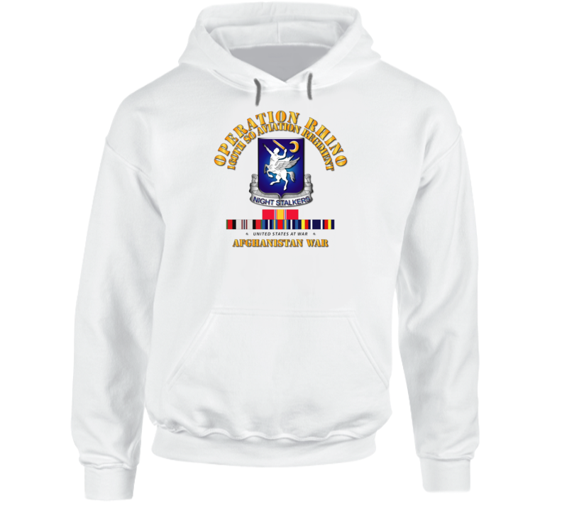Sof - Operation Rhino - Afghanistan - 160th So Aviation Rgt  W Svc Hoodie