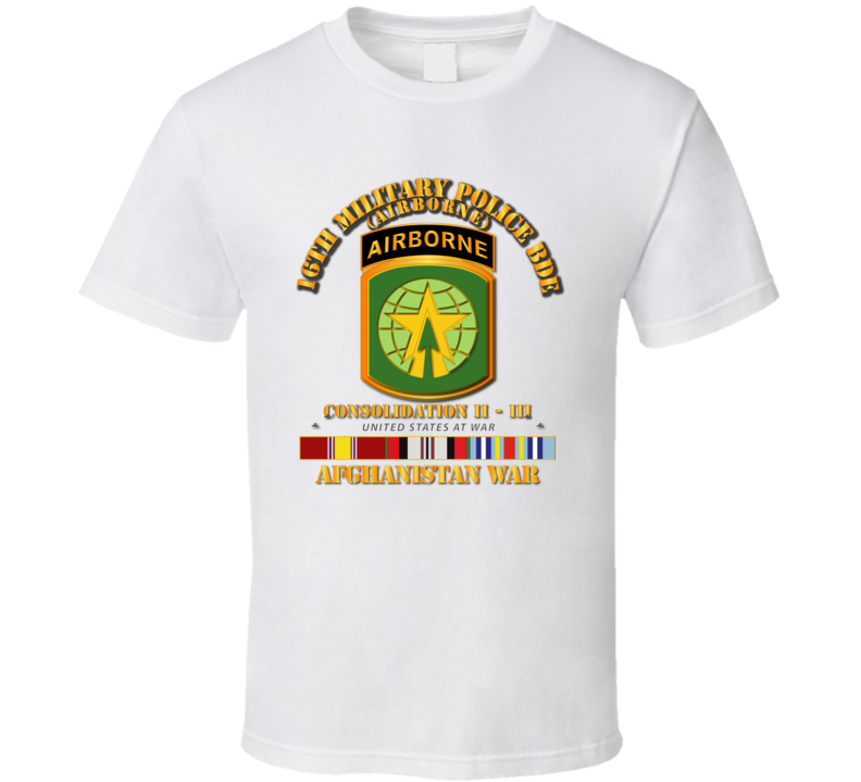 Army - 16th Mp Bde - Afghanistan War W Svc T-shirt