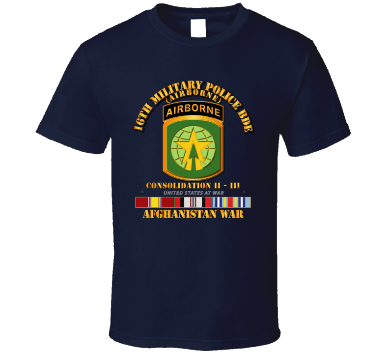 Army - 16th Mp Bde - Afghanistan War W Svc T-shirt