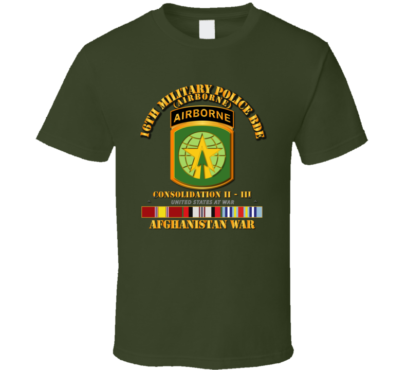 Army - 16th Mp Bde - Afghanistan War W Svc T-shirt
