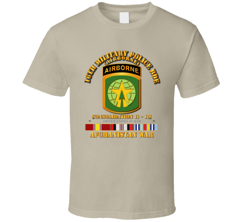 Army - 16th Mp Bde - Afghanistan War W Svc T-shirt