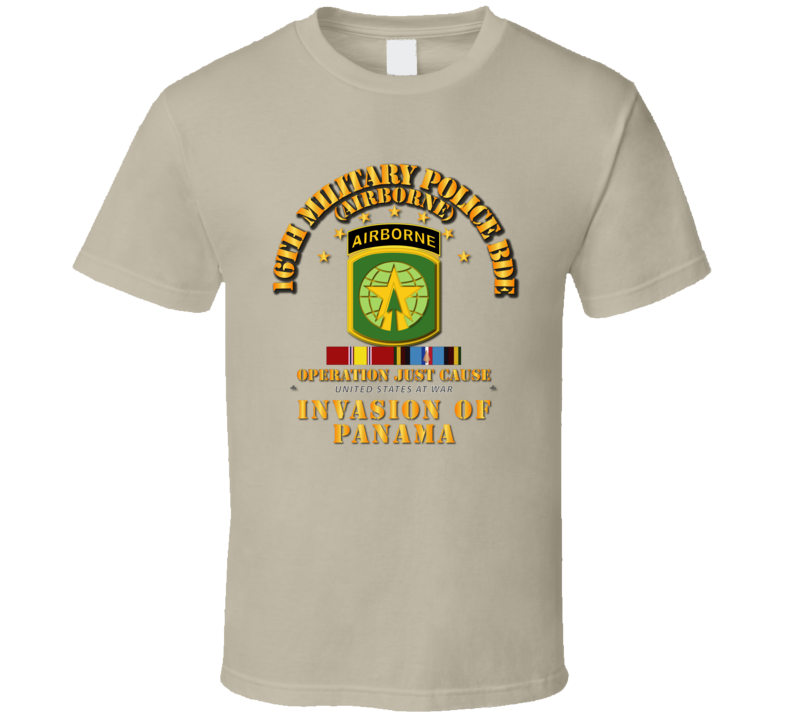 Just Cause - 16th Military Police Bde W Svc Ribbons T Shirt