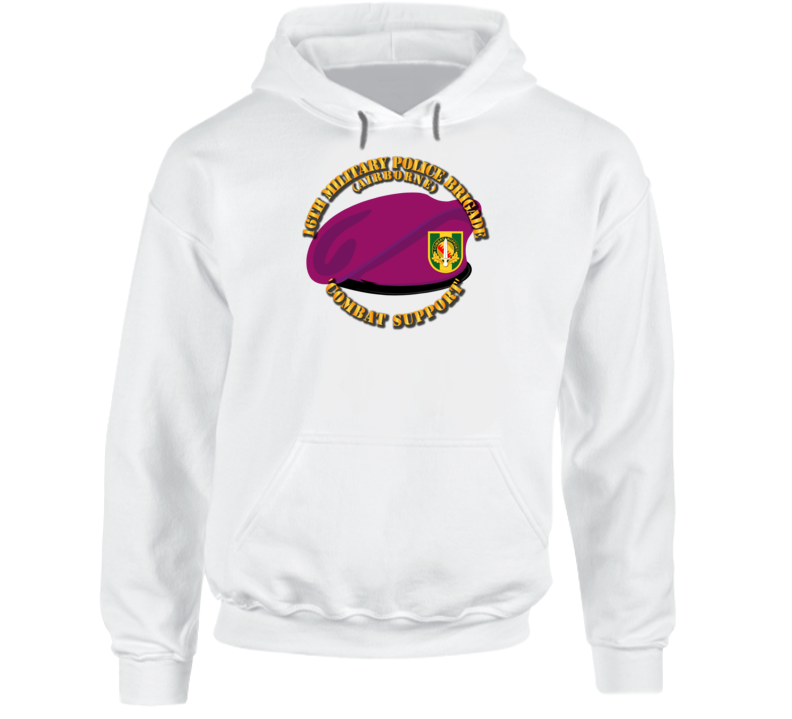 Army - Beret - 16th Mp Bde W Dui - Maroon Hoodie
