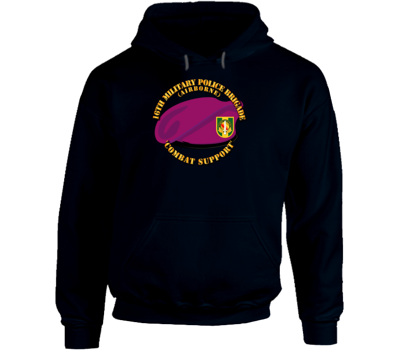 Army - Beret - 16th Mp Bde W Dui - Maroon Hoodie