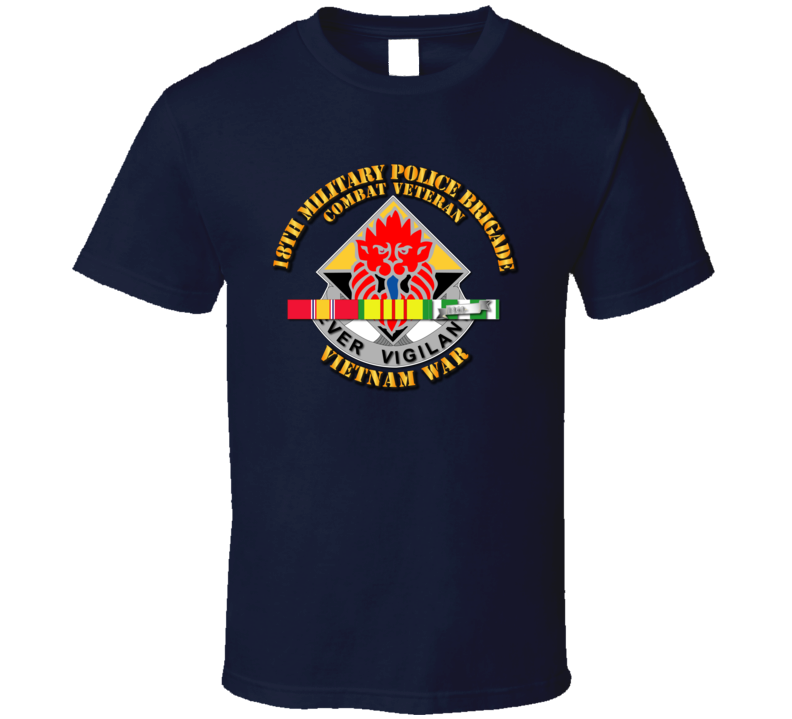 Army - 18th Mp Bde - Dui - Vn War  W Svc Ribbons T-shirt