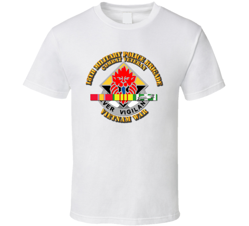 Army - 18th Mp Bde - Dui - Vn War  W Svc Ribbons T-shirt