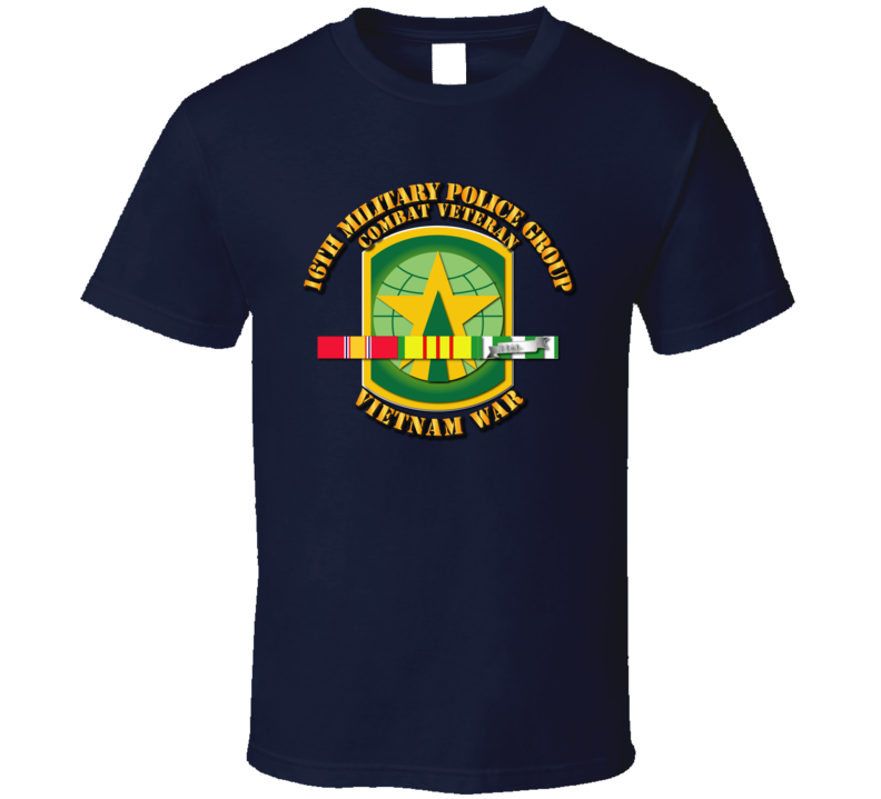 Army - 16th Mp Group - Ssi - Vn War  W Svc Ribbons T-shirt