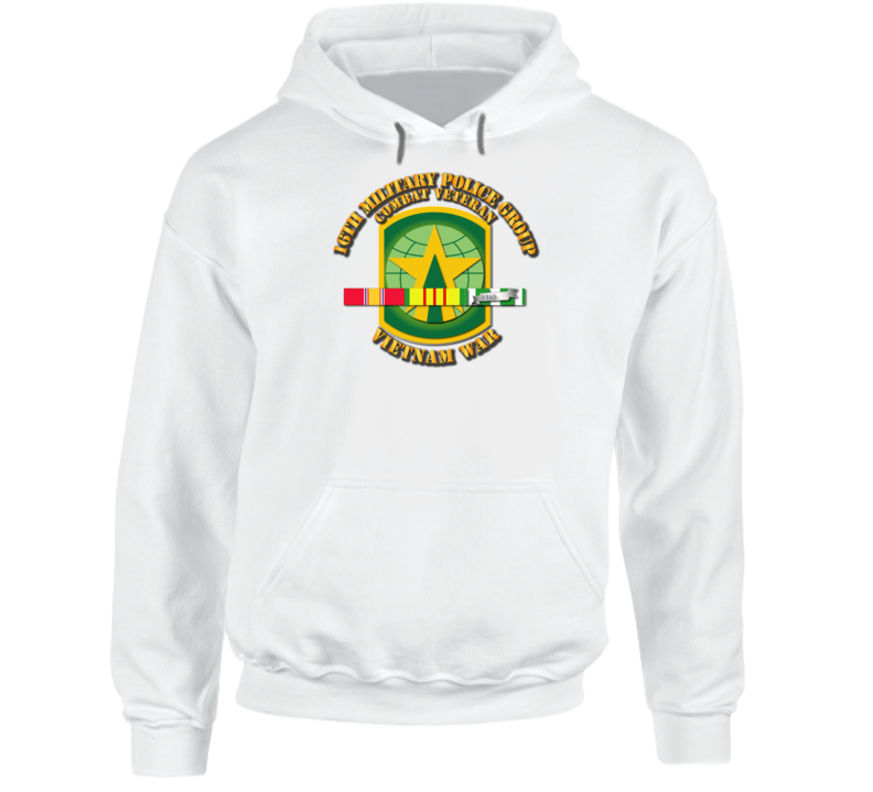 Army - 16th Mp Group - Ssi - Vn War  W Svc Ribbons Hoodie