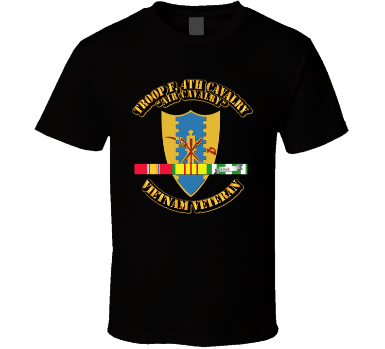 Troop F, 4th Cavalry W Svc Ribbons - T-shirt Troop F, 4th Cavalry W Svc Ribbons - T-shirt