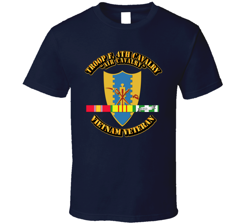 Troop F,  4th Cavalry W Svc Ribbons - T-shirt