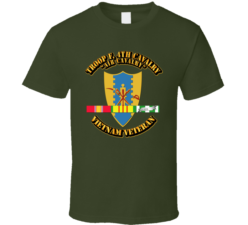 Troop F, 4th Cavalry W Svc Ribbons - T-shirt Troop F, 4th Cavalry W Svc Ribbons - T-shirt