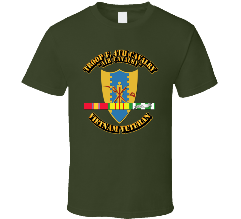 Troop F,  4th Cavalry W Svc Ribbons - T-shirt