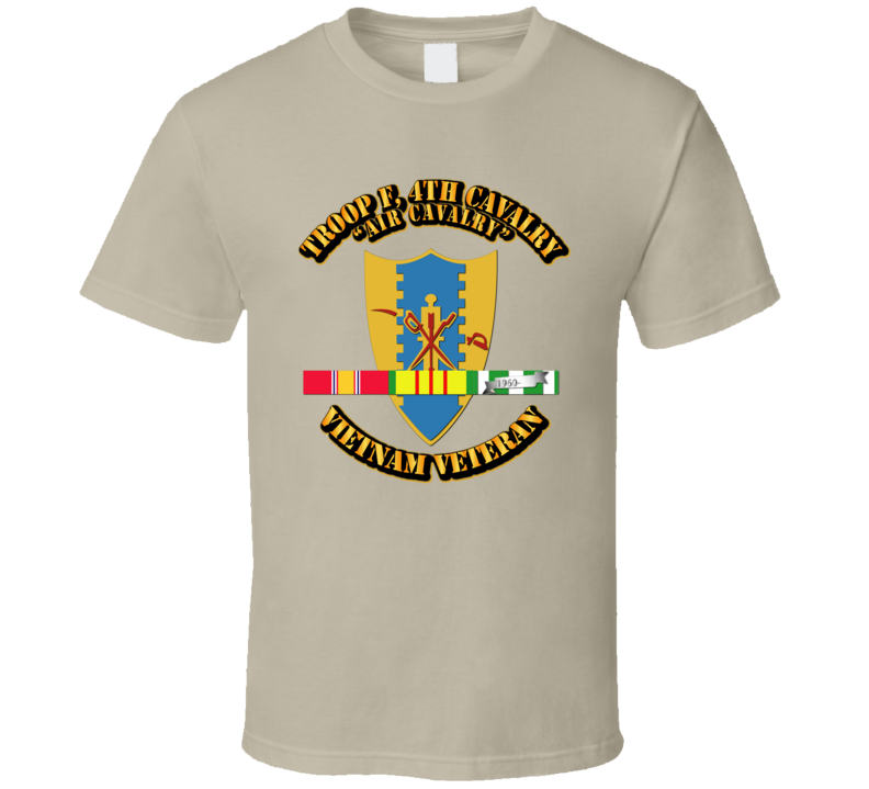 Troop F, 4th Cavalry W Svc Ribbons - T-shirt Troop F, 4th Cavalry W Svc Ribbons - T-shirt